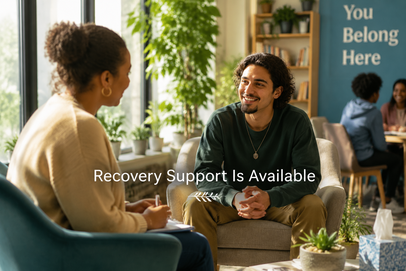 The Difference Between Greening Out and THC Panic Attack: What You Need to Know 3 diverse group of people in a modern outpatient counseling setting